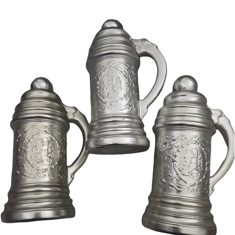 Vintage Avon Tribute‎ After Shave Bottle Lot of 3 Beer Stein Style 8 oz...